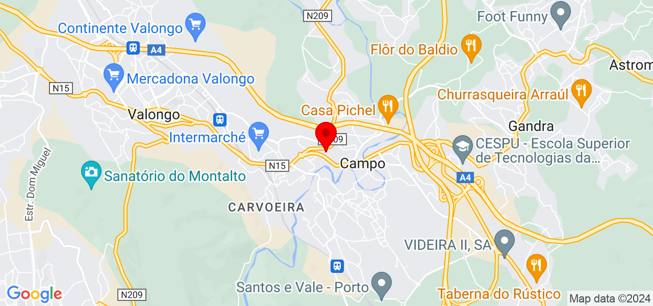 Paloma - Porto - Valongo - Mapa