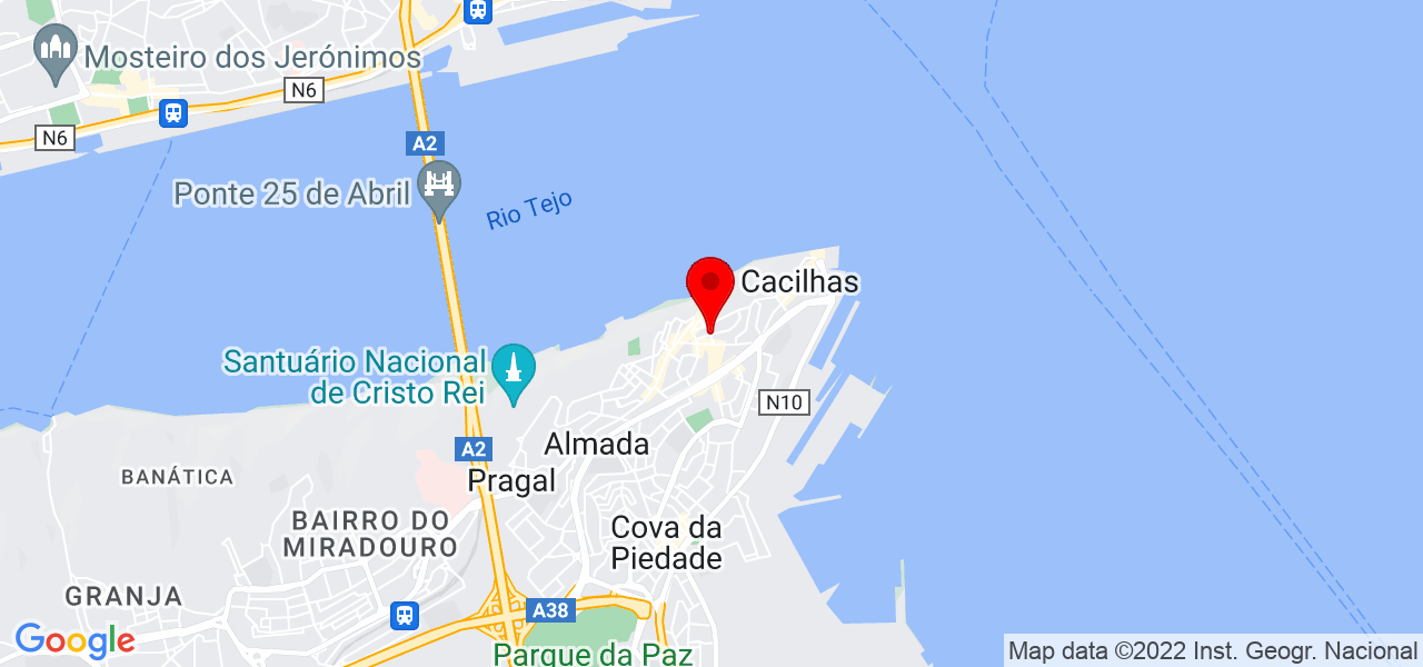 Bia Lima - Setúbal - Almada - Mapa