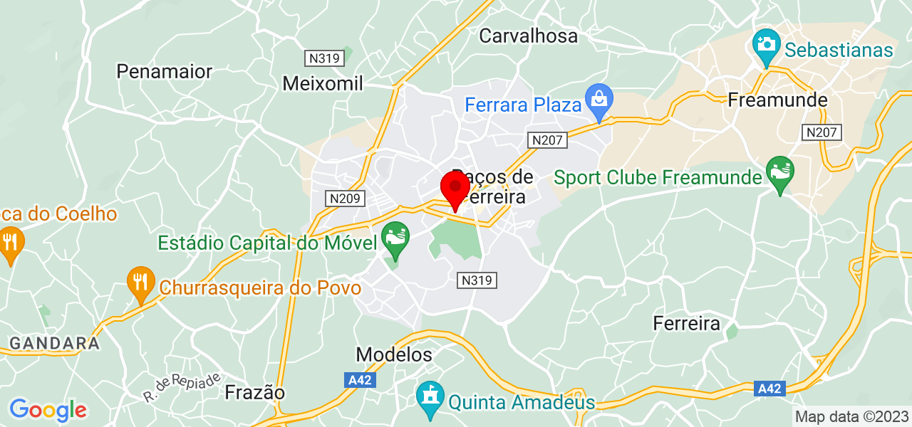 M&oacute;nica Pinto - Porto - Paços de Ferreira - Mapa