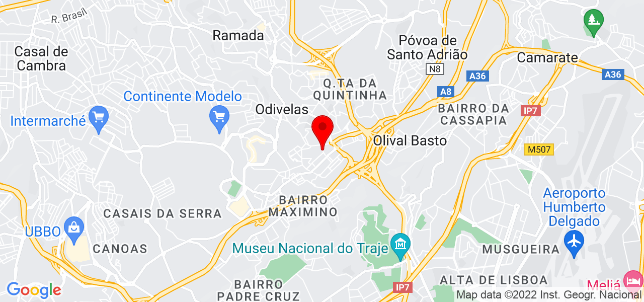 Almiranda Feij&oacute; - Lisboa - Odivelas - Mapa