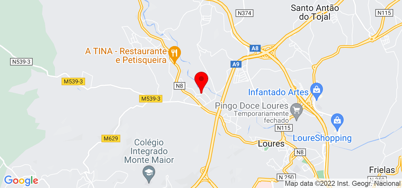 M&aacute;rio Oliveira - Lisboa - Loures - Mapa