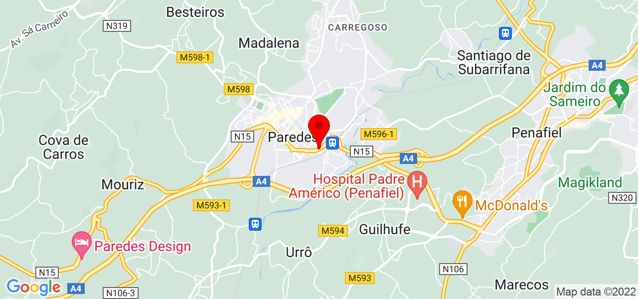 S&eacute;rgio Tom&aacute;s - Porto - Paredes - Mapa