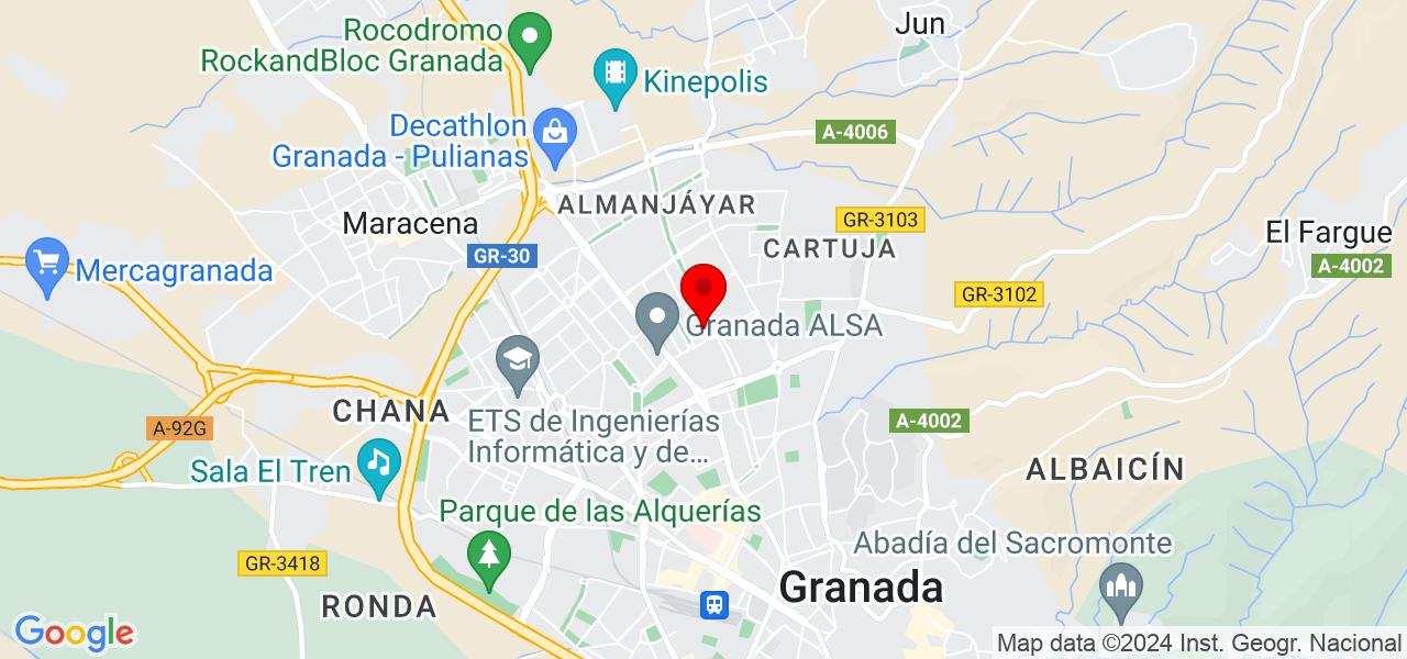 Paula V&iacute;lchez - Andalucía - Granada - Mapa