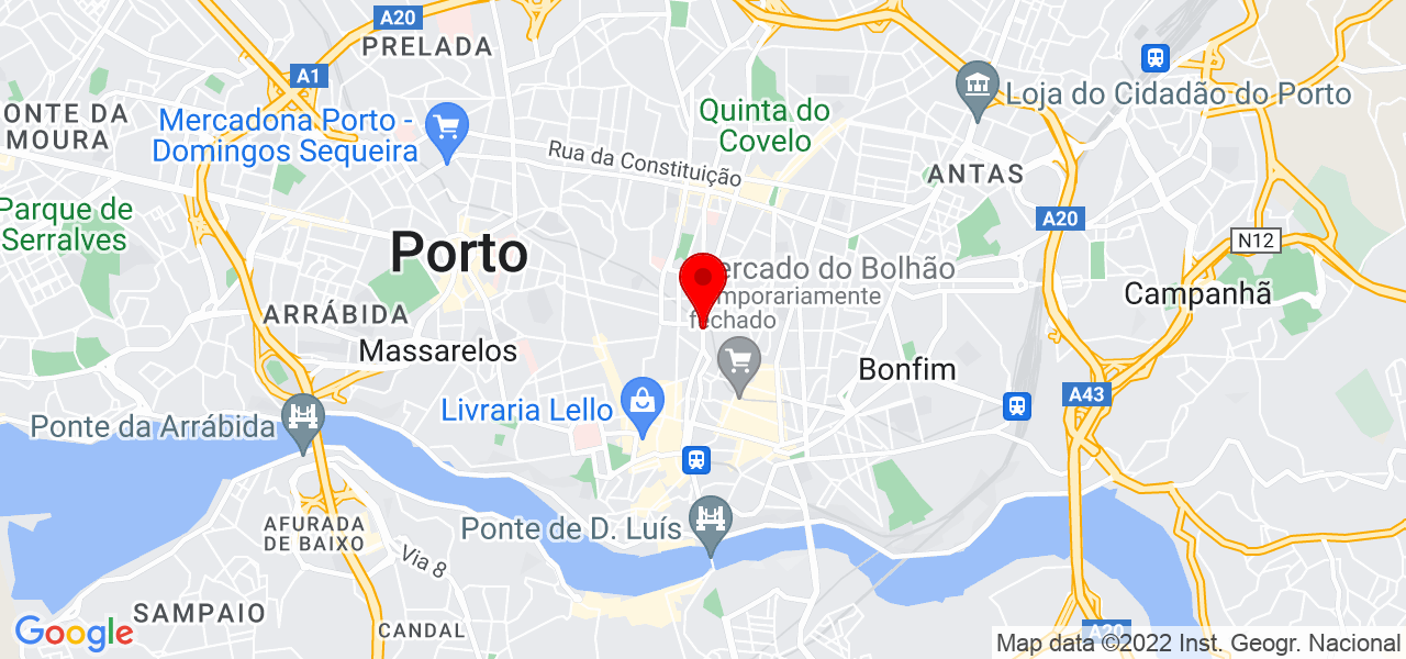 FER Avalia&ccedil;&otilde;es - Porto - Porto - Mapa