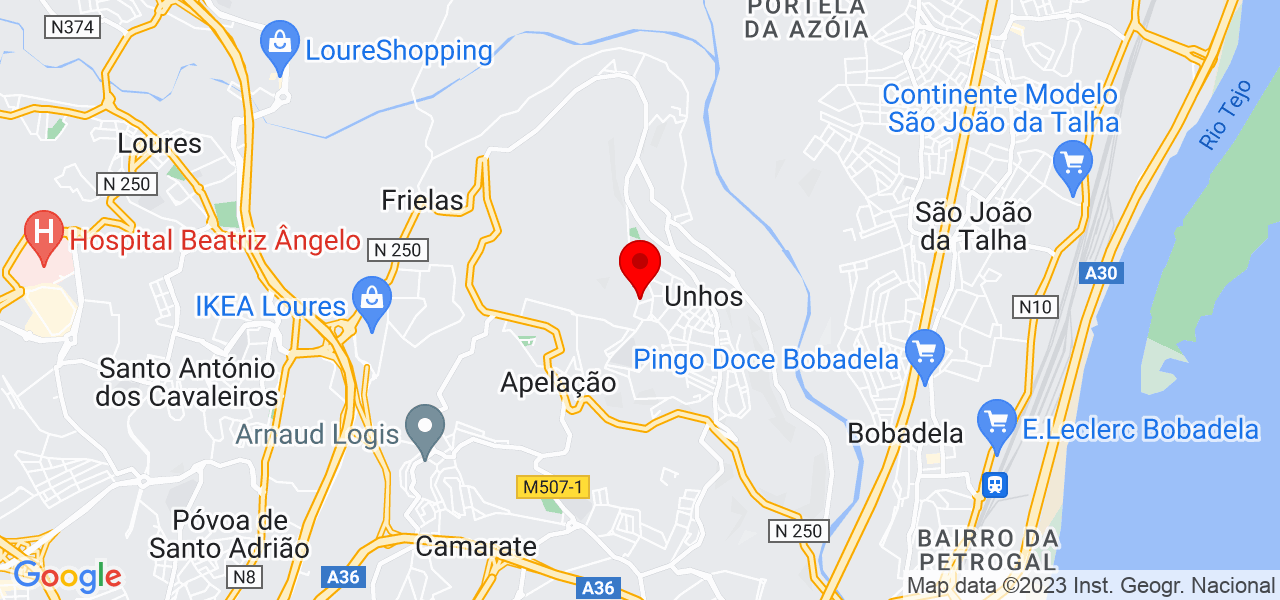 Umbrella isolamentos - Lisboa - Loures - Mapa