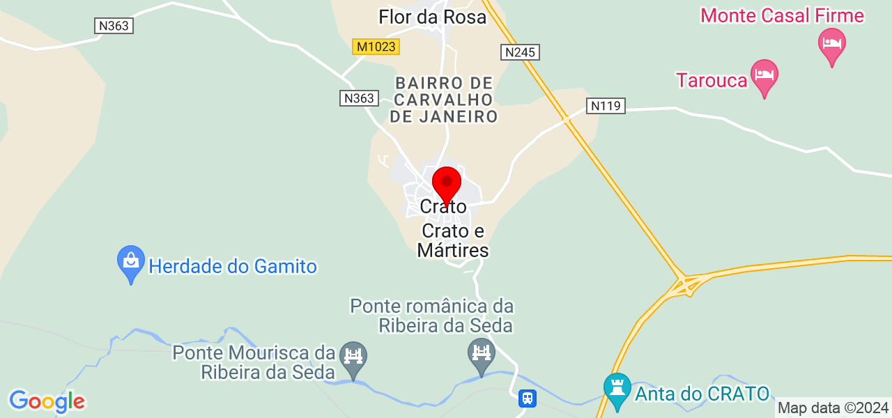 Jos&eacute; Carlos - Portalegre - Crato - Mapa