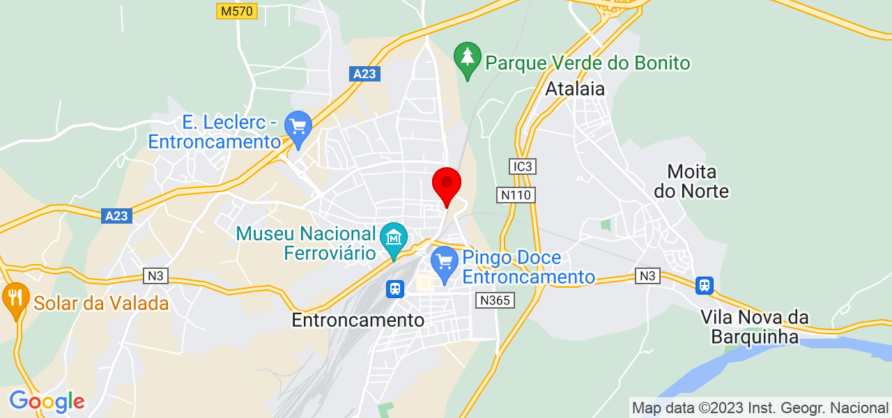 Fl&aacute;via - Santarém - Entroncamento - Mapa