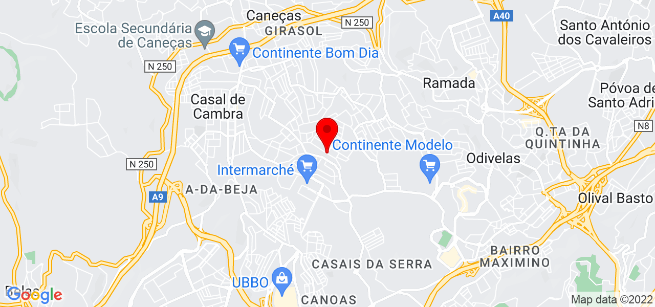 C&aacute;tia - Lisboa - Odivelas - Mapa