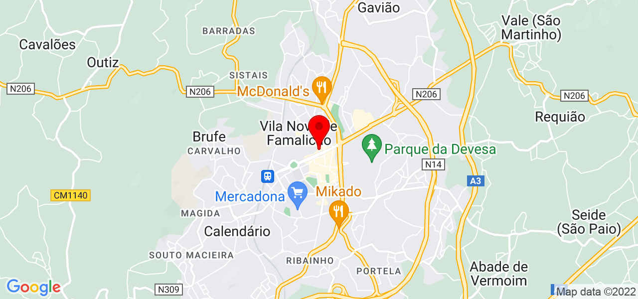 CUMPLICE ENIGMA UNIPESSOAL LTDA - Braga - Vila Nova de Famalicão - Mapa