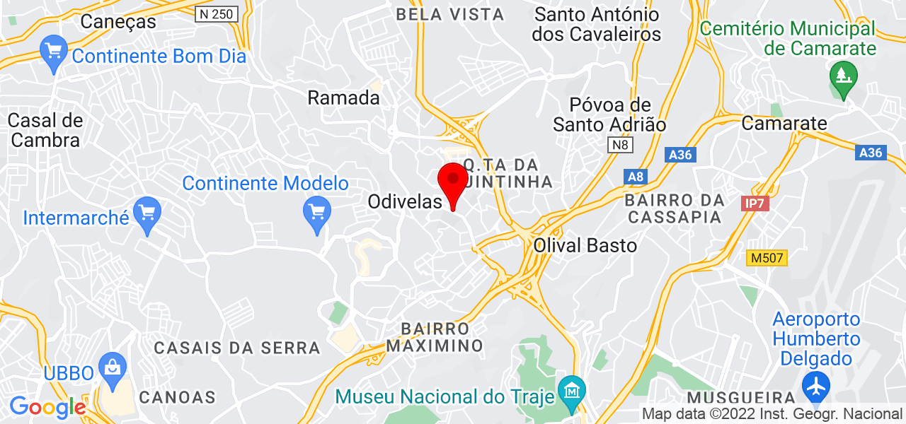 Fabiana Novais - Lisboa - Odivelas - Mapa