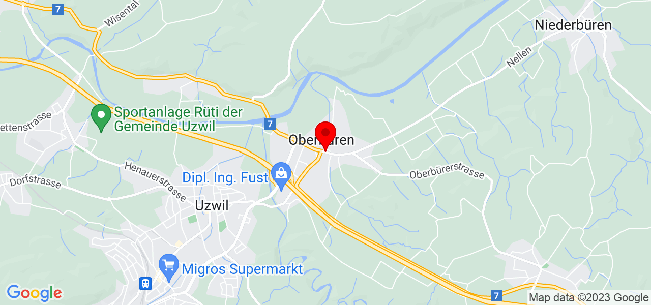 R. F&uuml;rer GmbH - Sankt Gallen - Oberbüren - Karte