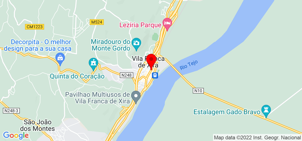 V&acirc;nia Lima - Lisboa - Vila Franca de Xira - Mapa