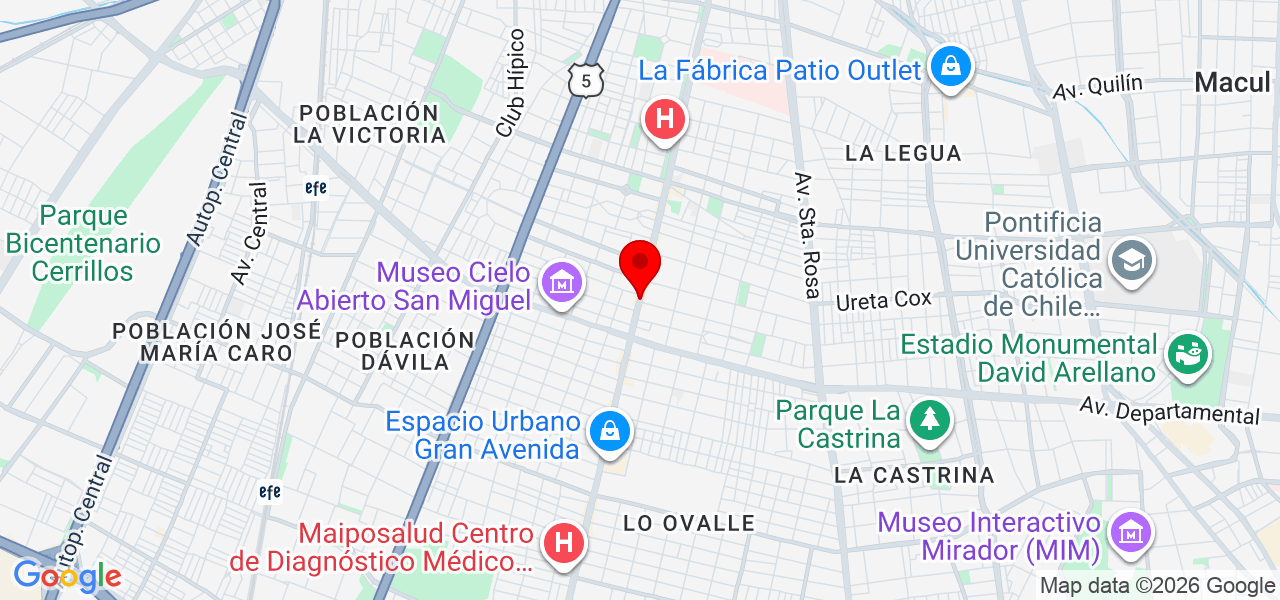 Cristian Varas Nuñez - Región Metropolitana de Santiago - Santiago - Mapa