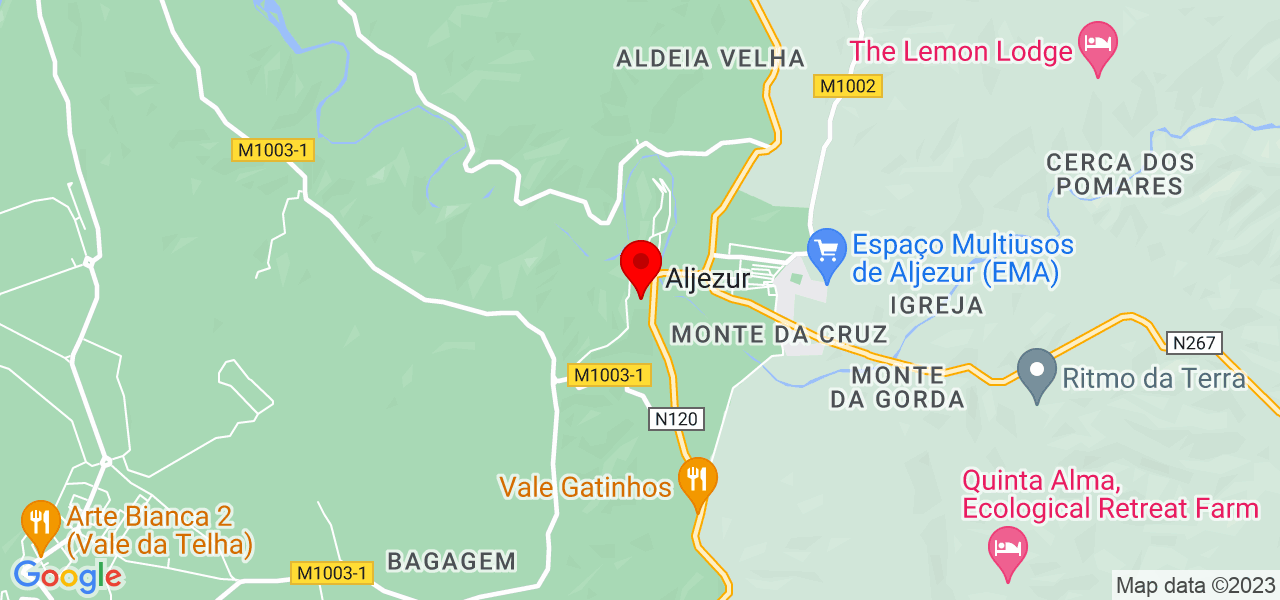 Vânia Correia - Faro - Aljezur - Mapa