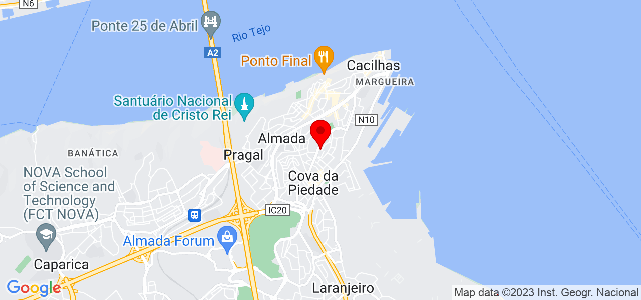 Lorraine Ferreira - Setúbal - Almada - Mapa