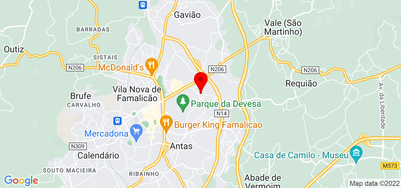 Limpeza de terrenos - Braga - Vila Nova de Famalicão - Mapa