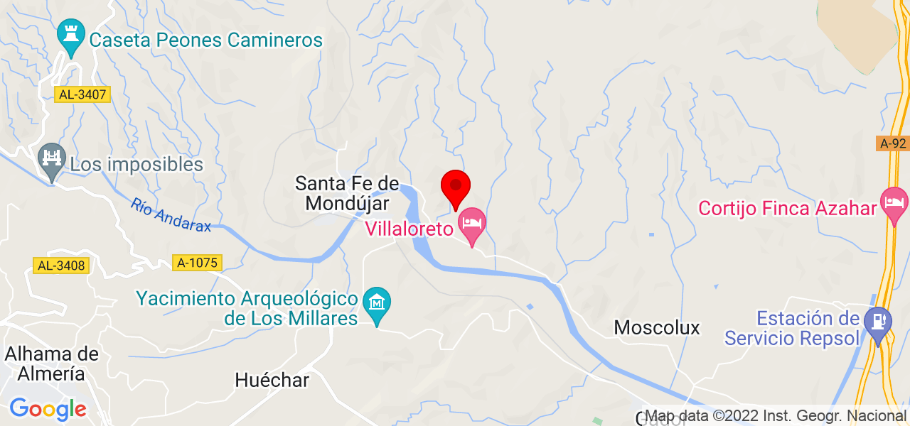 Axel Neander - Andalucía - Santa Fe de Mondújar - Mapa