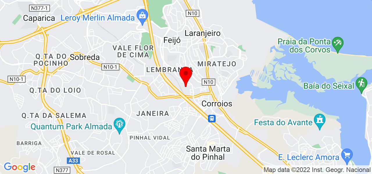 Mudan&ccedil;as (Transmuda24horas) - Setúbal - Seixal - Mapa