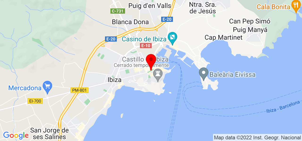 Gianela - Islas Baleares - Eivissa - Mapa
