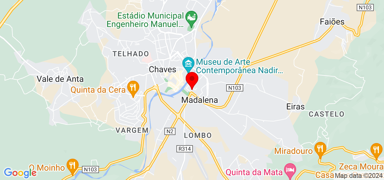 Miriam Barbosa - Vila Real - Chaves - Mapa