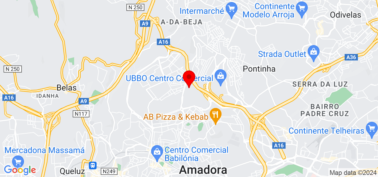 Andreia lemes. Oliveira - Lisboa - Amadora - Mapa
