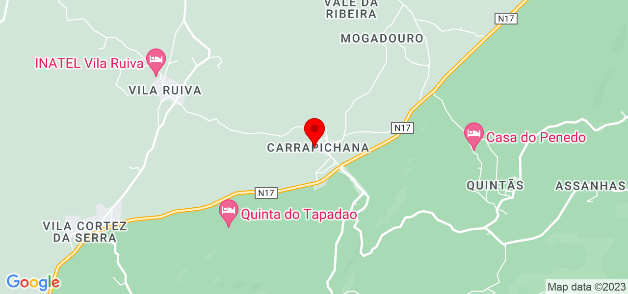 Andreia - Guarda - Celorico da Beira - Mapa