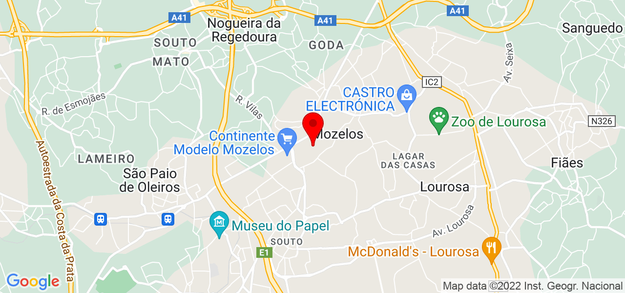 S&oacute;nia Marisa Aguiar Ferreira - Aveiro - Santa Maria da Feira - Mapa