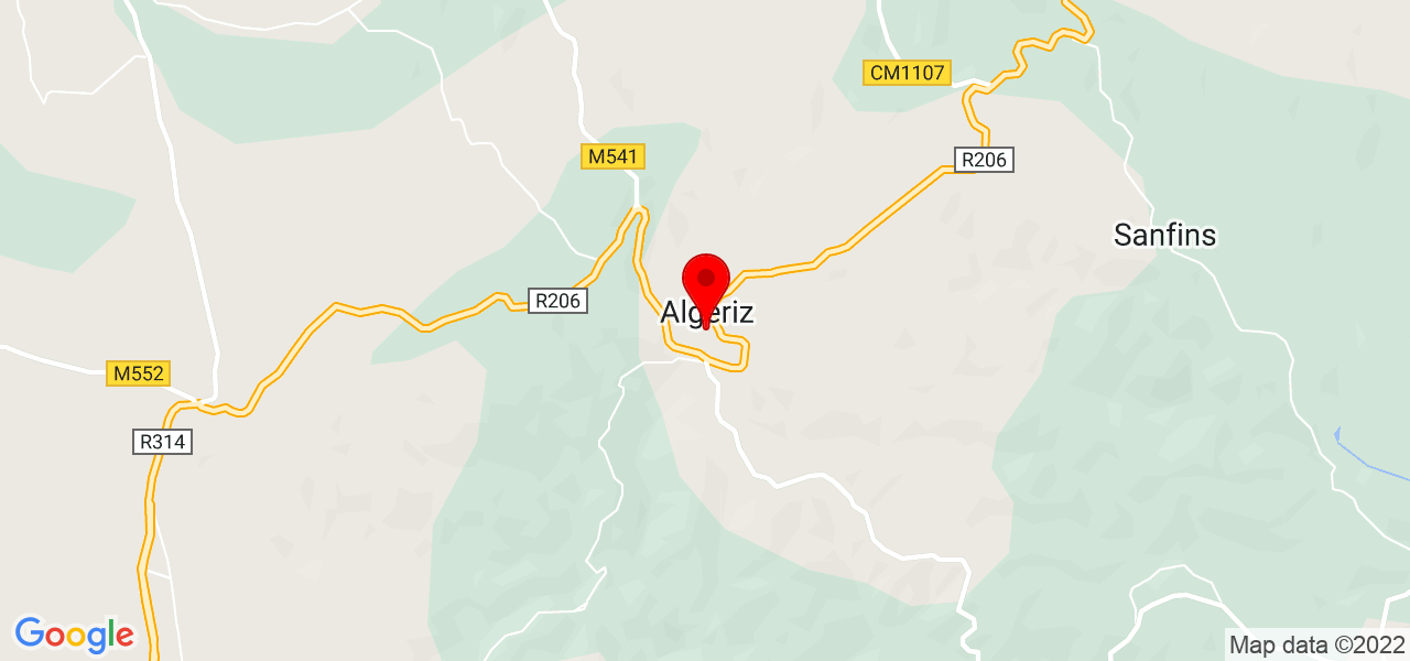 Radu - Vila Real - Valpaços - Mapa