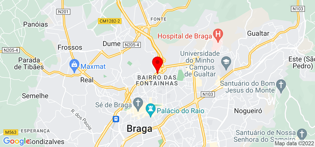 Raquel Gon&ccedil;alves - Braga - Braga - Mapa