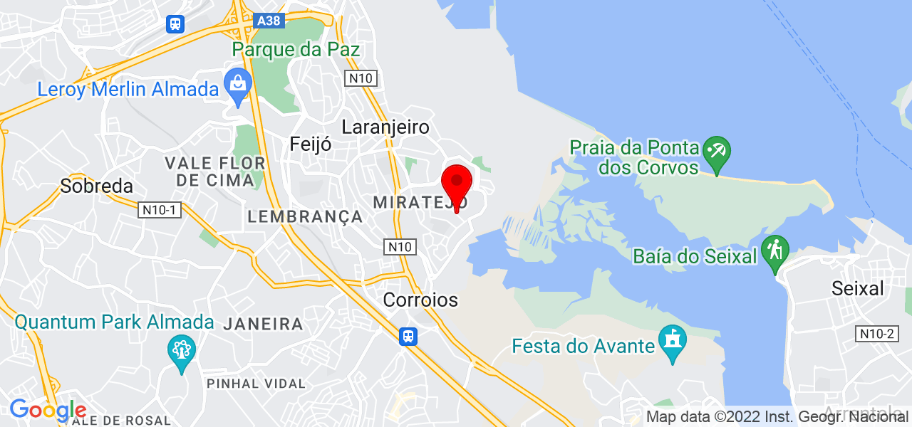 In&ecirc;s Silva - Setúbal - Seixal - Mapa