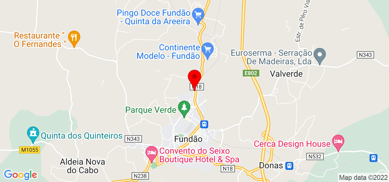 Rosilene Sousa Barbosa - Castelo Branco - Fundão - Mapa
