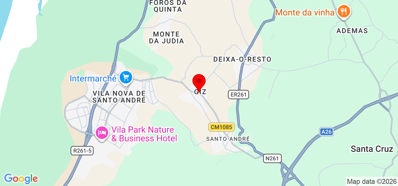 Dr. Pedro Oliveira - Setúbal - Santiago do Cacém - Mapa