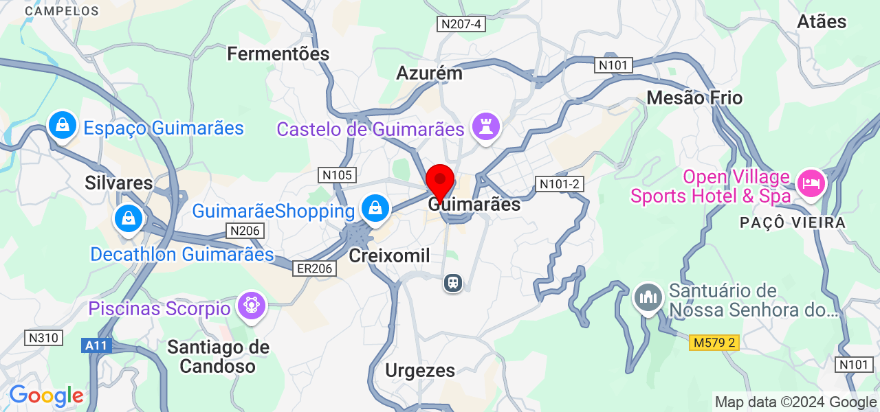 Joana Silva - Braga - Guimarães - Map