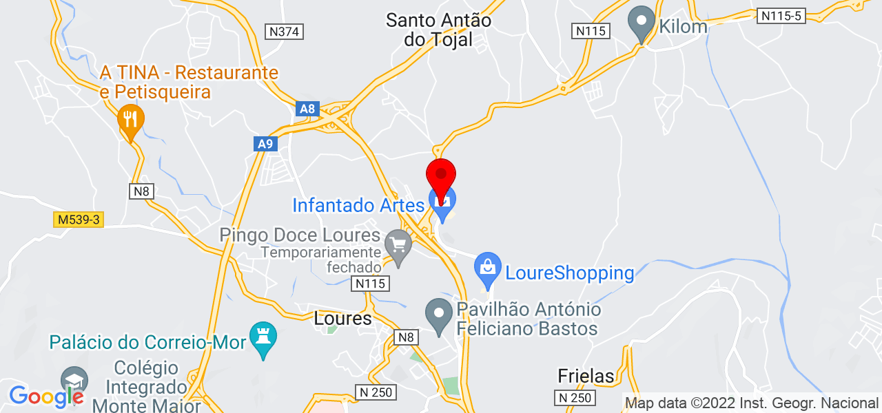 eletrica - O seu eletricista residencial - Lisboa - Loures - Mapa