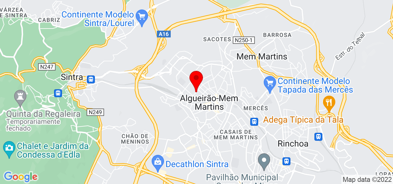 Rubia moura - Lisboa - Sintra - Mapa