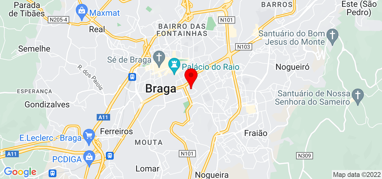Machado Saraiva - Braga - Braga - Mapa