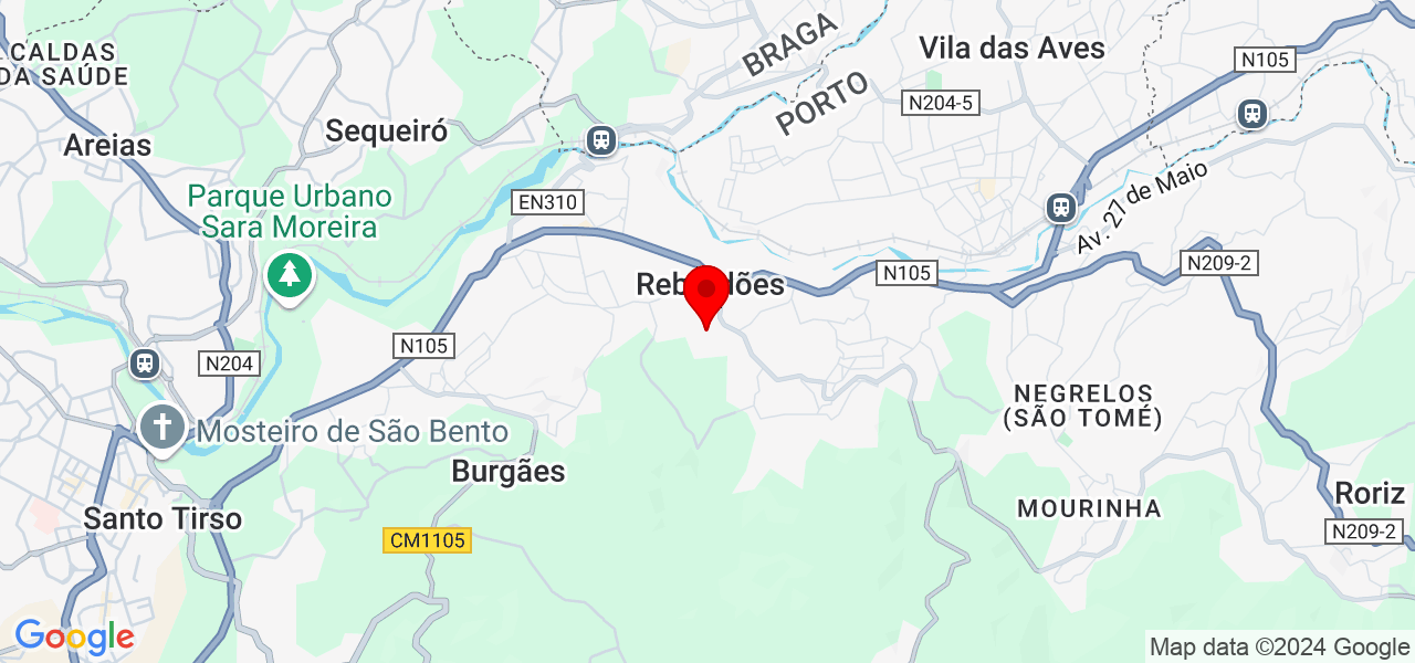 Andreia João - Porto - Santo Tirso - Map