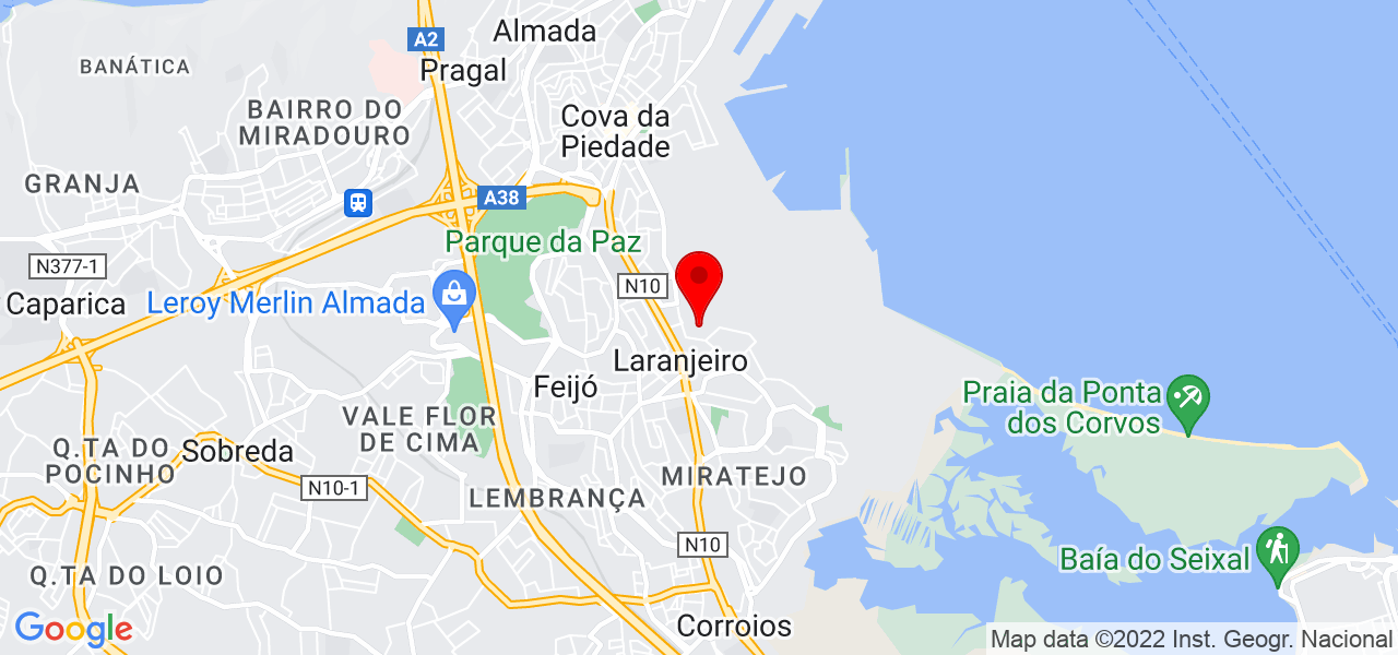 Eviedina Sanches - Setúbal - Almada - Mapa
