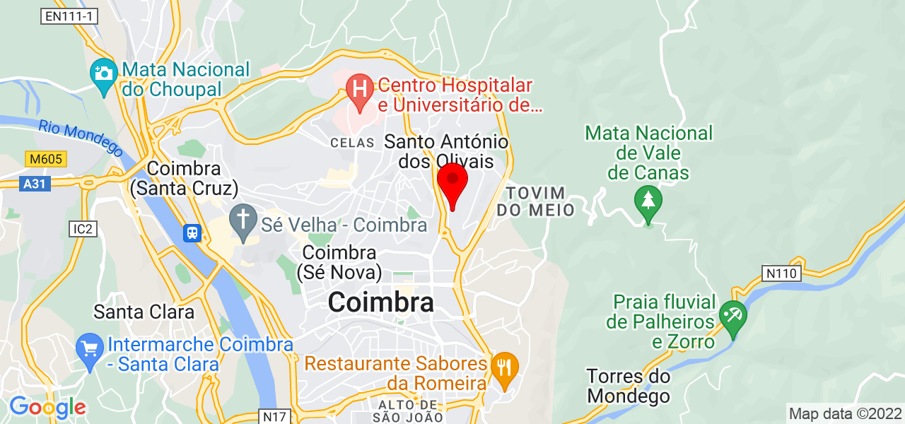 D&eacute;bora e Matheus - Coimbra - Coimbra - Mapa