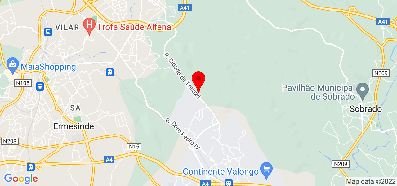 Constru&ccedil;&otilde;es Palhares - Porto - Valongo - Mapa