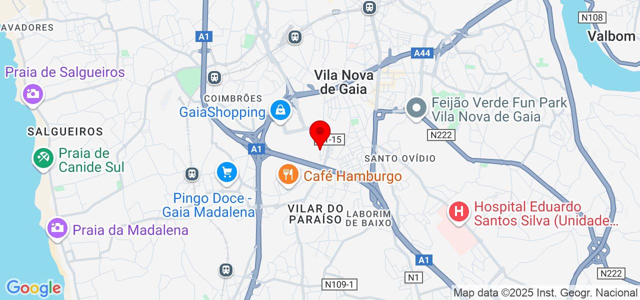 Samara Magalhães - Porto - Vila Nova de Gaia - Mapa