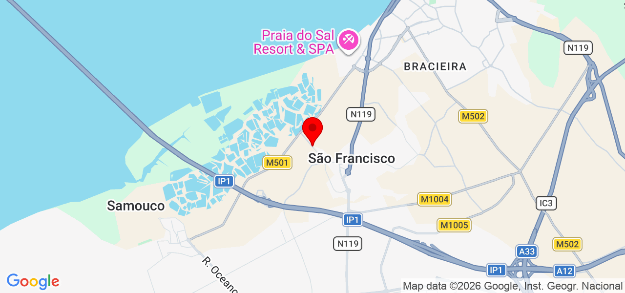 Beatriz Marques - Setúbal - Alcochete - Karte