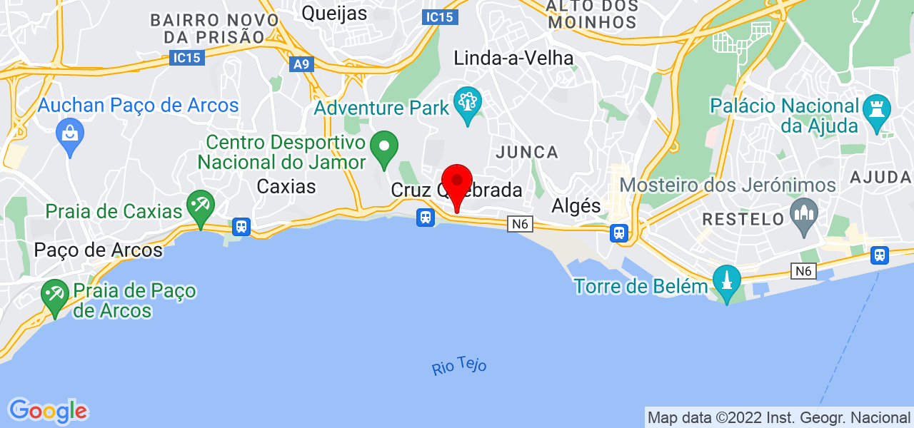 Vento Sul - Lisboa - Oeiras - Mapa