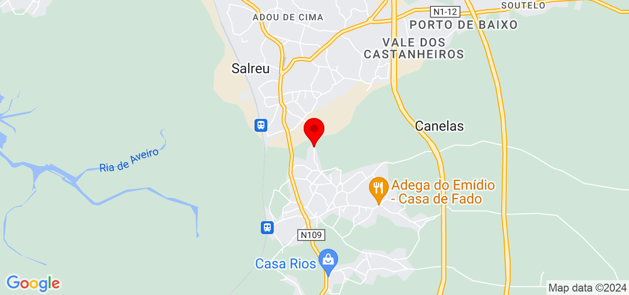 Tiberio - Aveiro - Estarreja - Map