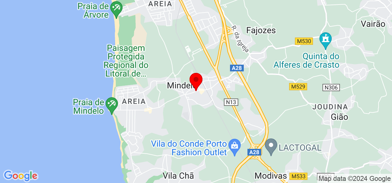 Cor e pintura - Porto - Vila do Conde - Mapa