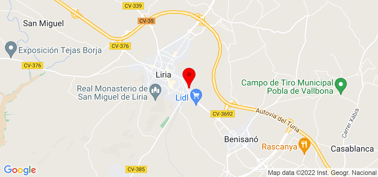 Rub&eacute;n Dom&iacute;nguez - Comunidad Valenciana - Llíria - Mapa