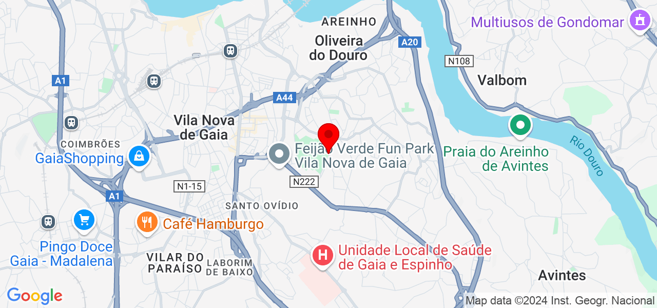 Teodoro Oliveira - Porto - Vila Nova de Gaia - Mapa