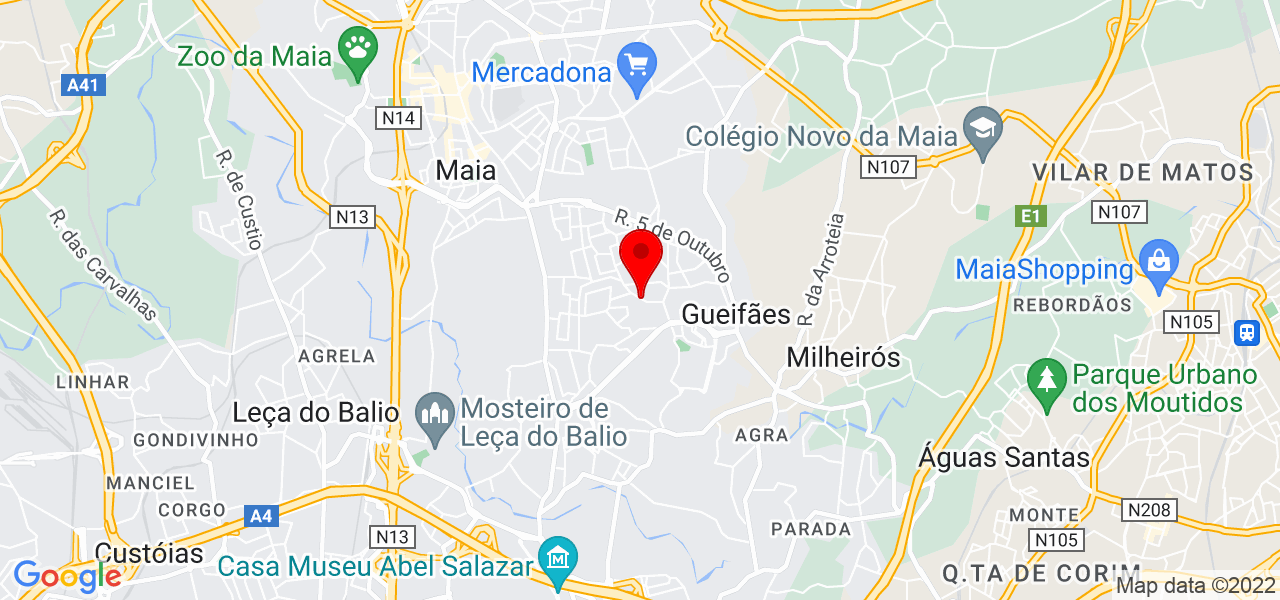 Gra&ccedil;a Pereira - Porto - Maia - Mapa