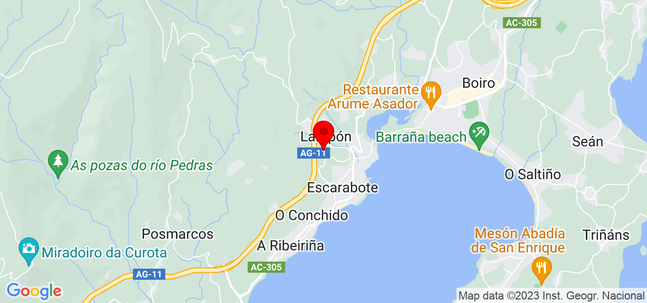 &Aacute;frica - Galicia - Boiro - Mapa
