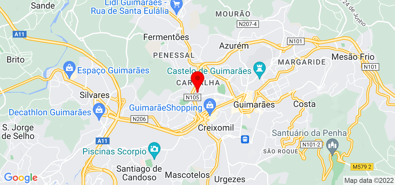 Gislayne - Braga - Guimarães - Mapa